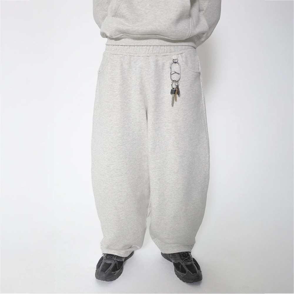 Berlinc Heather Gray Barrel Leg Sweatpants Joggers 100% cotton Size Small S